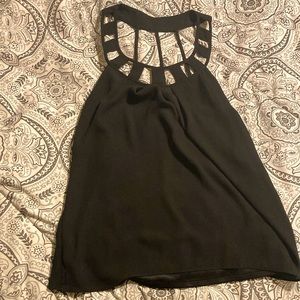 Express black tank top with cut outs. Size XS.